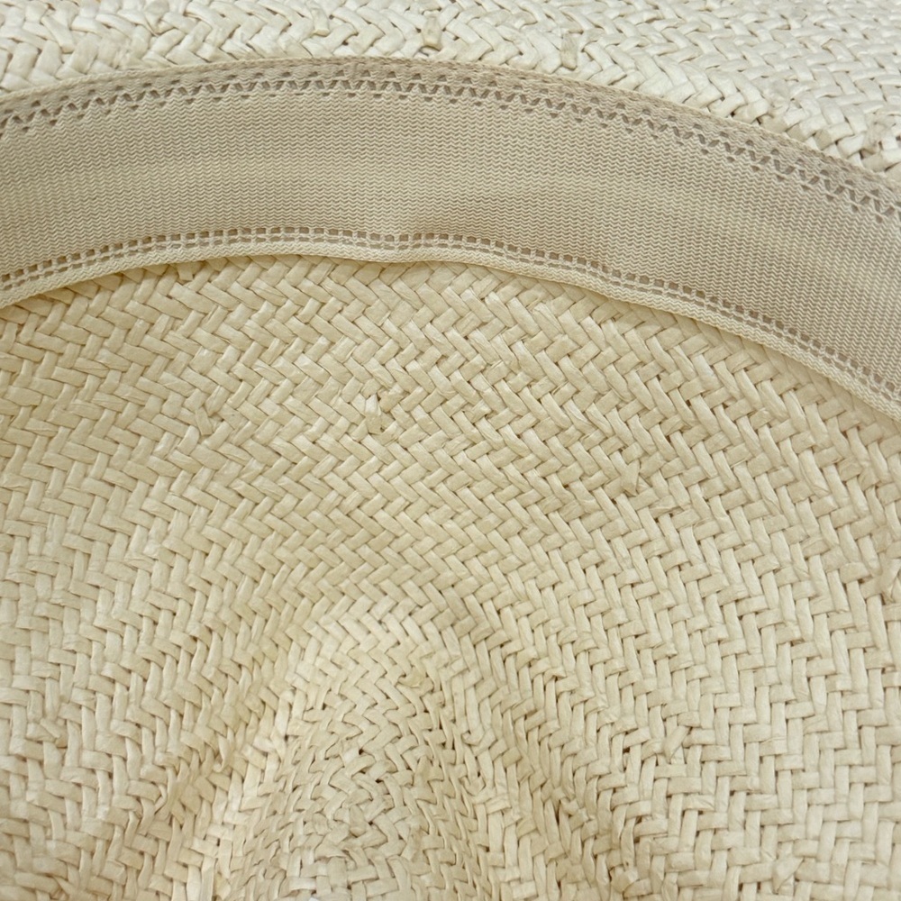 J. McLaughlin NWT Women’s Offshore Straw Hat Natural $148 Rope Trim Gold Beads - Picture 11 of 11